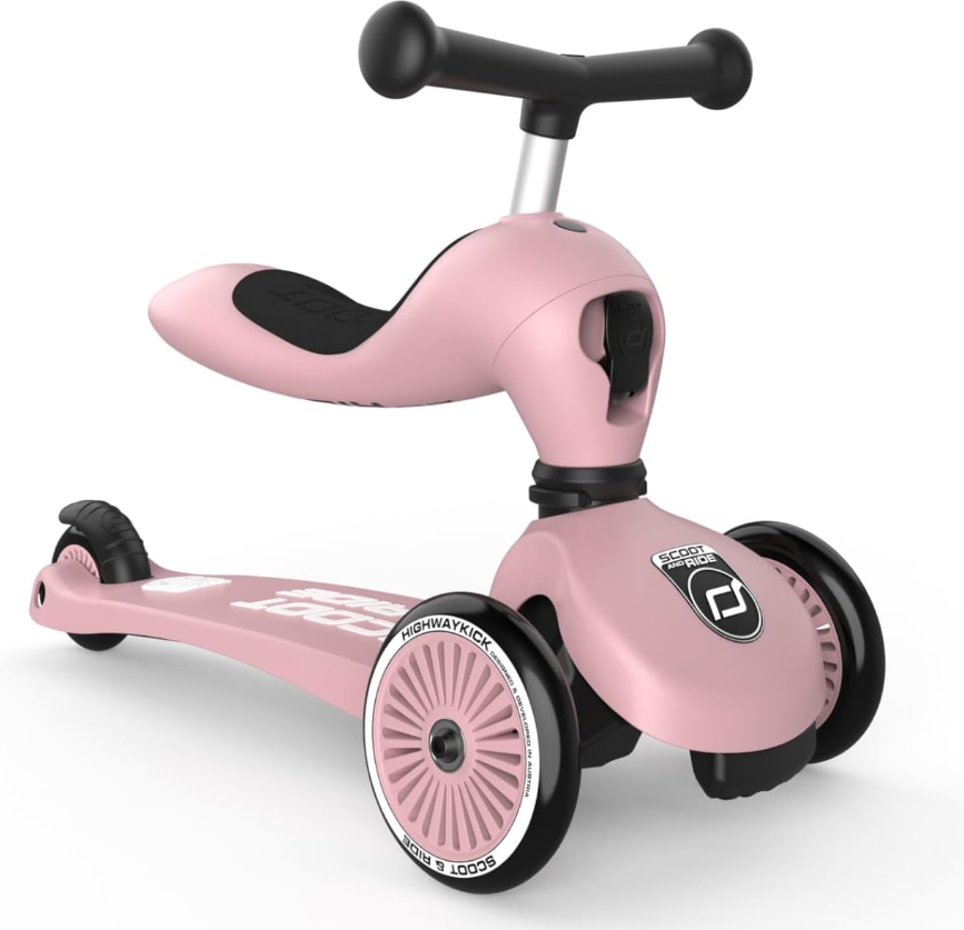 S96270 MONOPATTINO 2 IN 1 ROSE versione cavalcabile