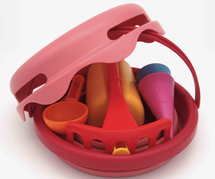 GIOCHI SABBIA 7 IN 1 ROSSO CON SECCHIELLO