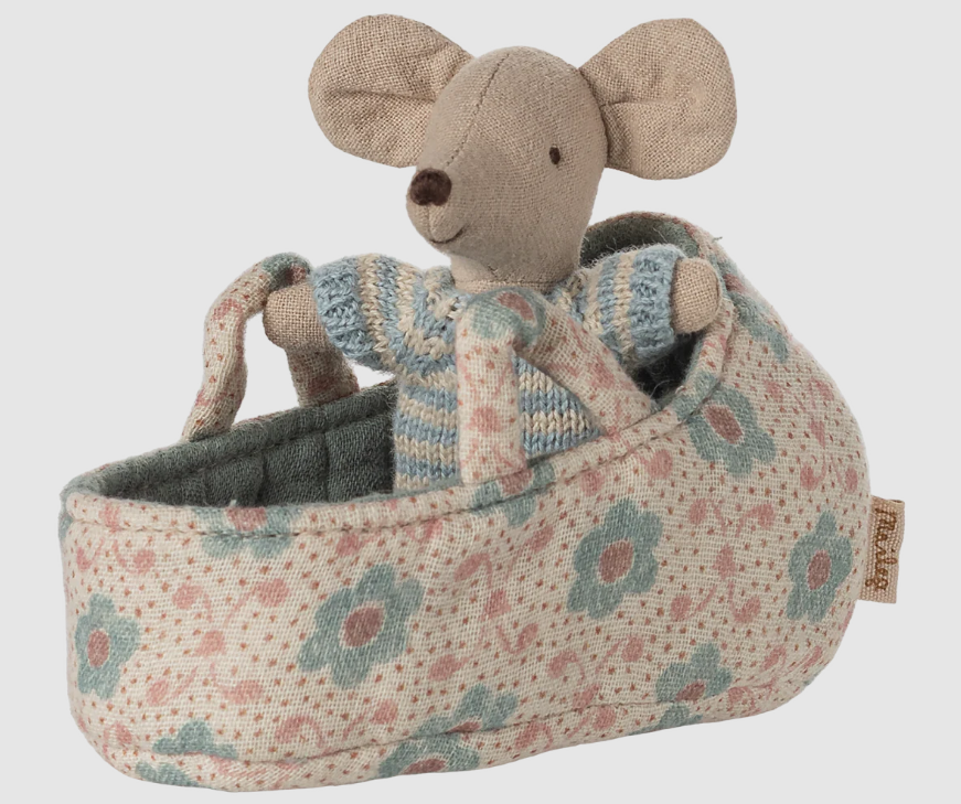 17-5003-00 TOPOLINO NEONATO NELLA CULLA BLU