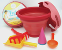 GIOCHI SABBIA 7 IN 1 ROSSO CON SECCHIELLO