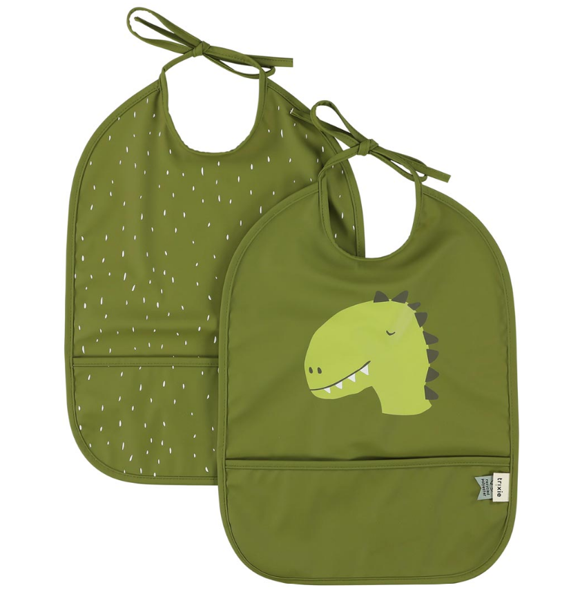 96-322 WATERPROOF BIB 2 PACK DINO