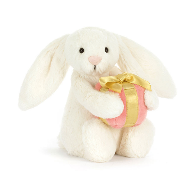 BB6PRN BASHFUL BUNNY WITH PRESENT