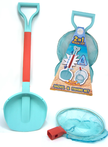 SET SPIAGGIA 2 IN 1 CON PALA ESTENDIBILE
